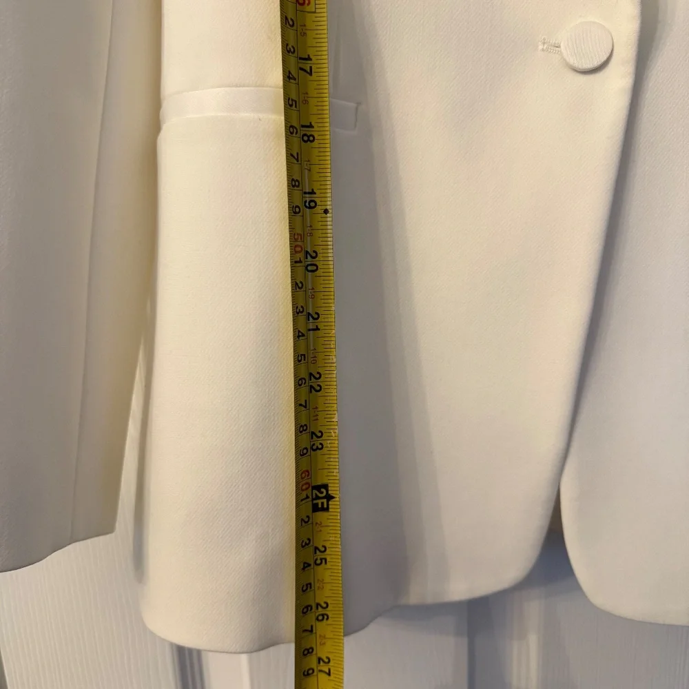 Zara White Tuxedo Blazer - Picture 8 of 9